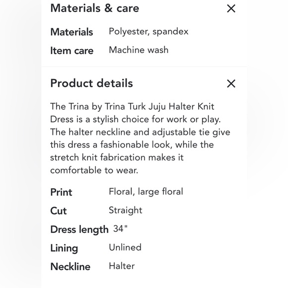 🦩🌴🦩NWT Stitch Fix TRINA BY TRINA TURK Juju Halter Knit Dress - Picture 3 of 6